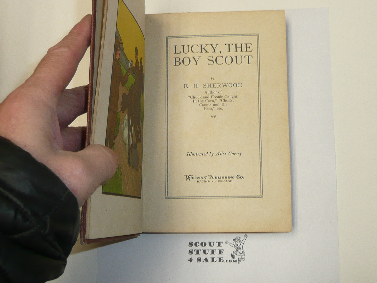 Lucky The Boy Scout, by Elmer Sherwood, 1917, Hardbound, Boy Scout Story Book