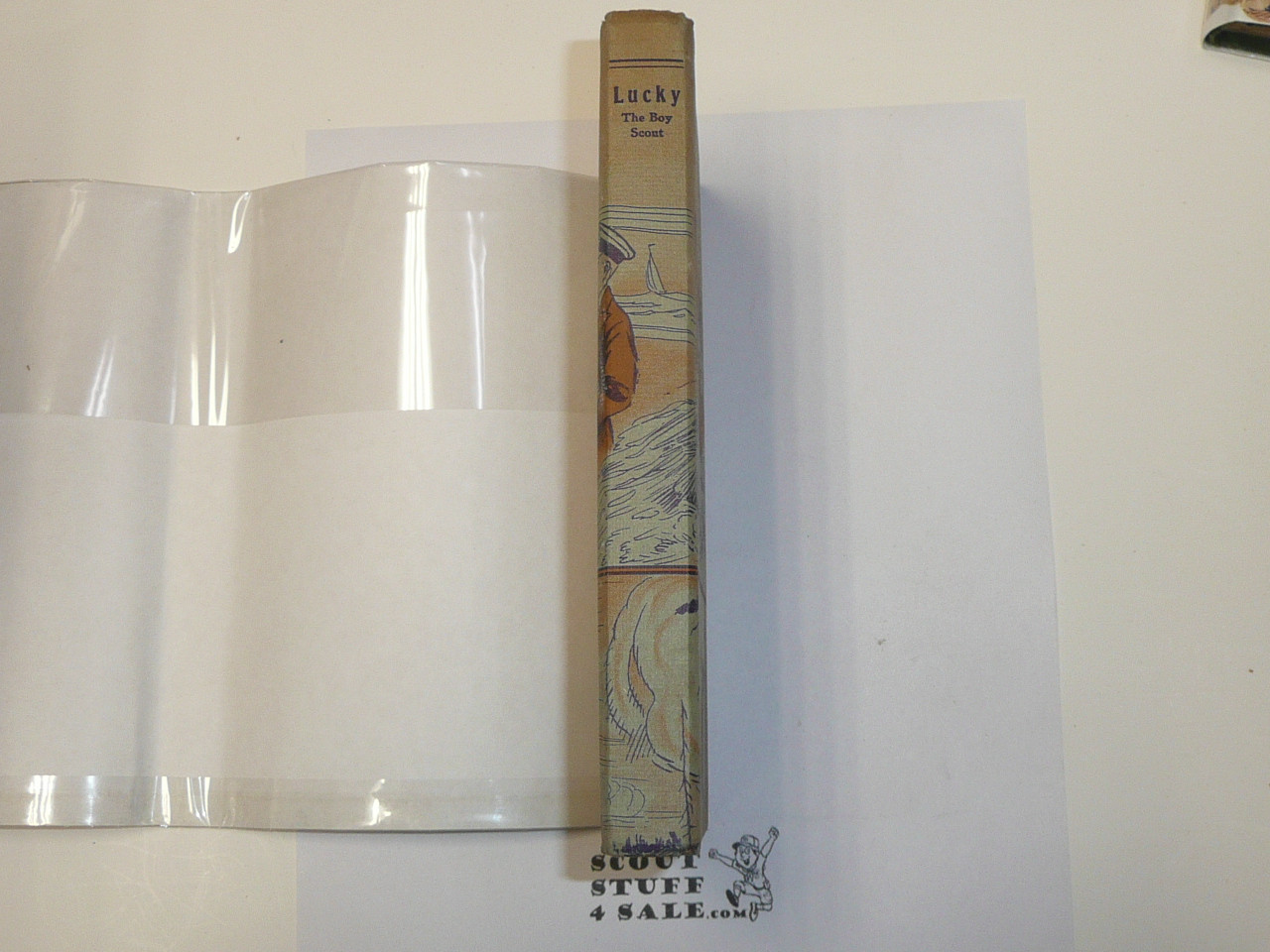 Lucky The Boy Scout, by Elmer Sherwood, 1916, Hardbound with Dust Jacket, Boy Scout Story Book