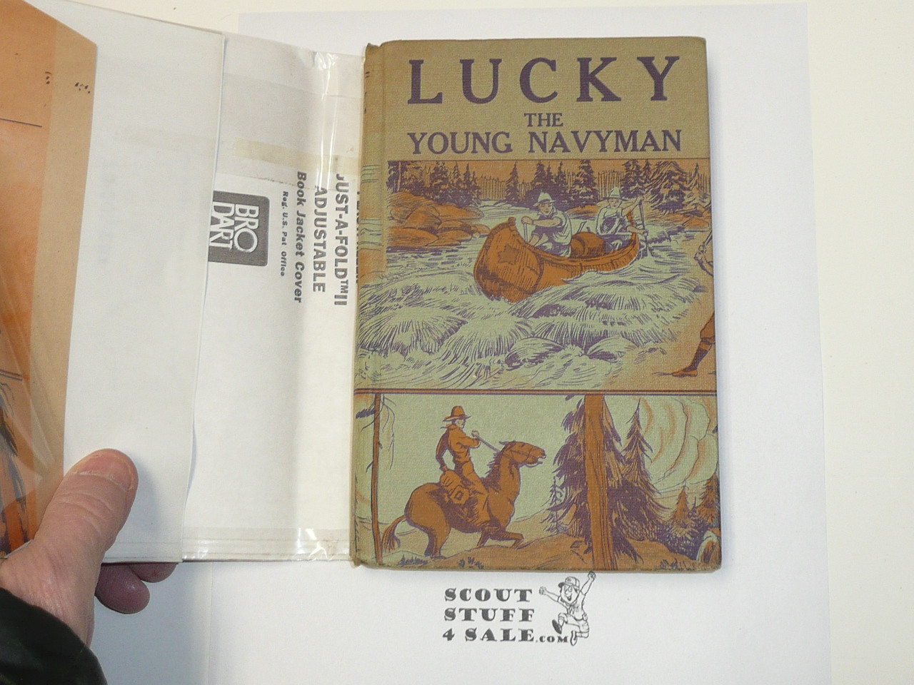 Lucky The Young Navyman, by Elmer Sherwood, 1917 First Edition, Hardbound with Dust Jacket, Boy Scout Story Book