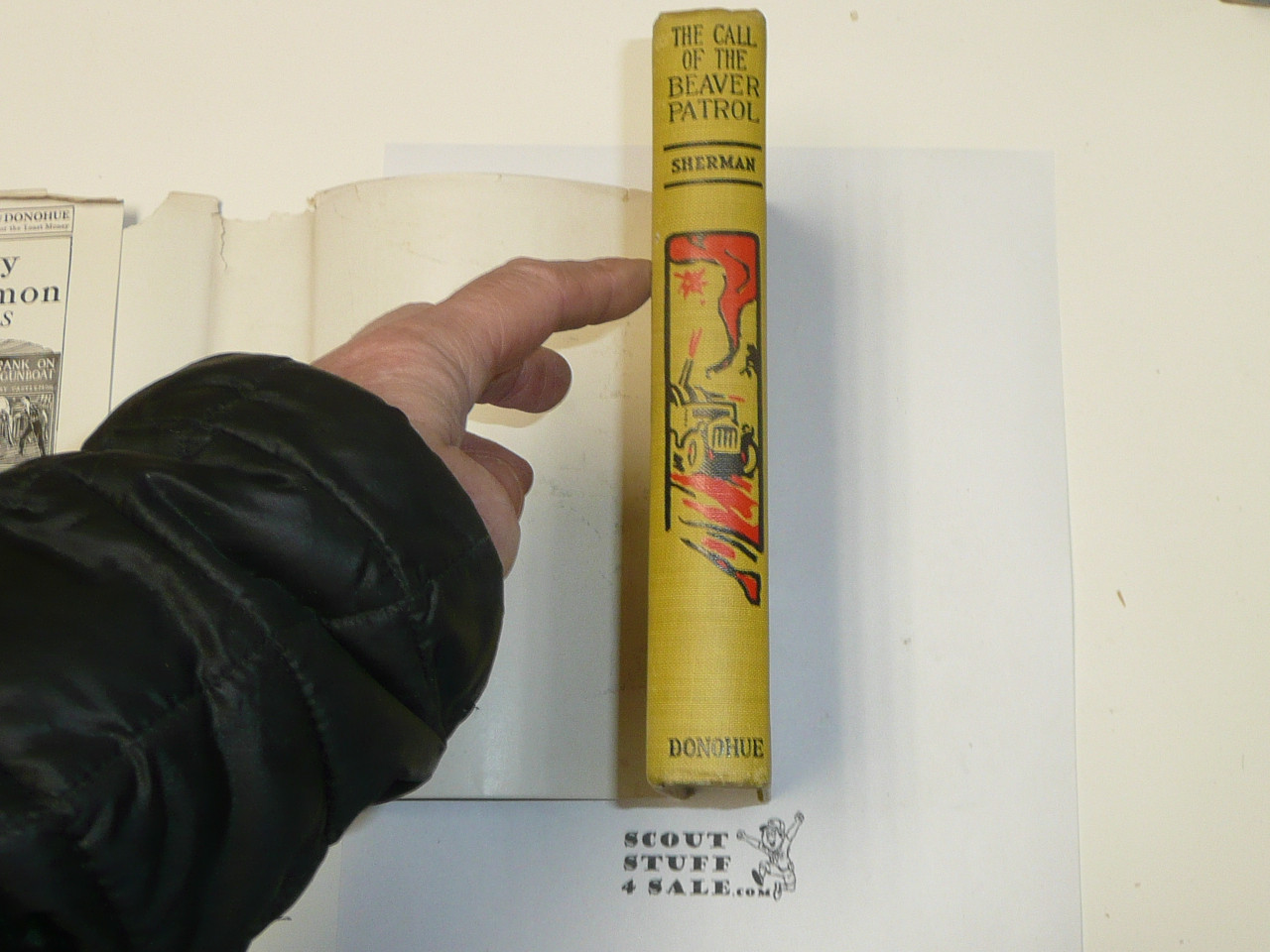 The Call of the Beaver Patrol or A Break in the Glacier, by V. T. Sherman, 1913 First Edition, Hardbound with dust jacket, Boy Scout Story Book
