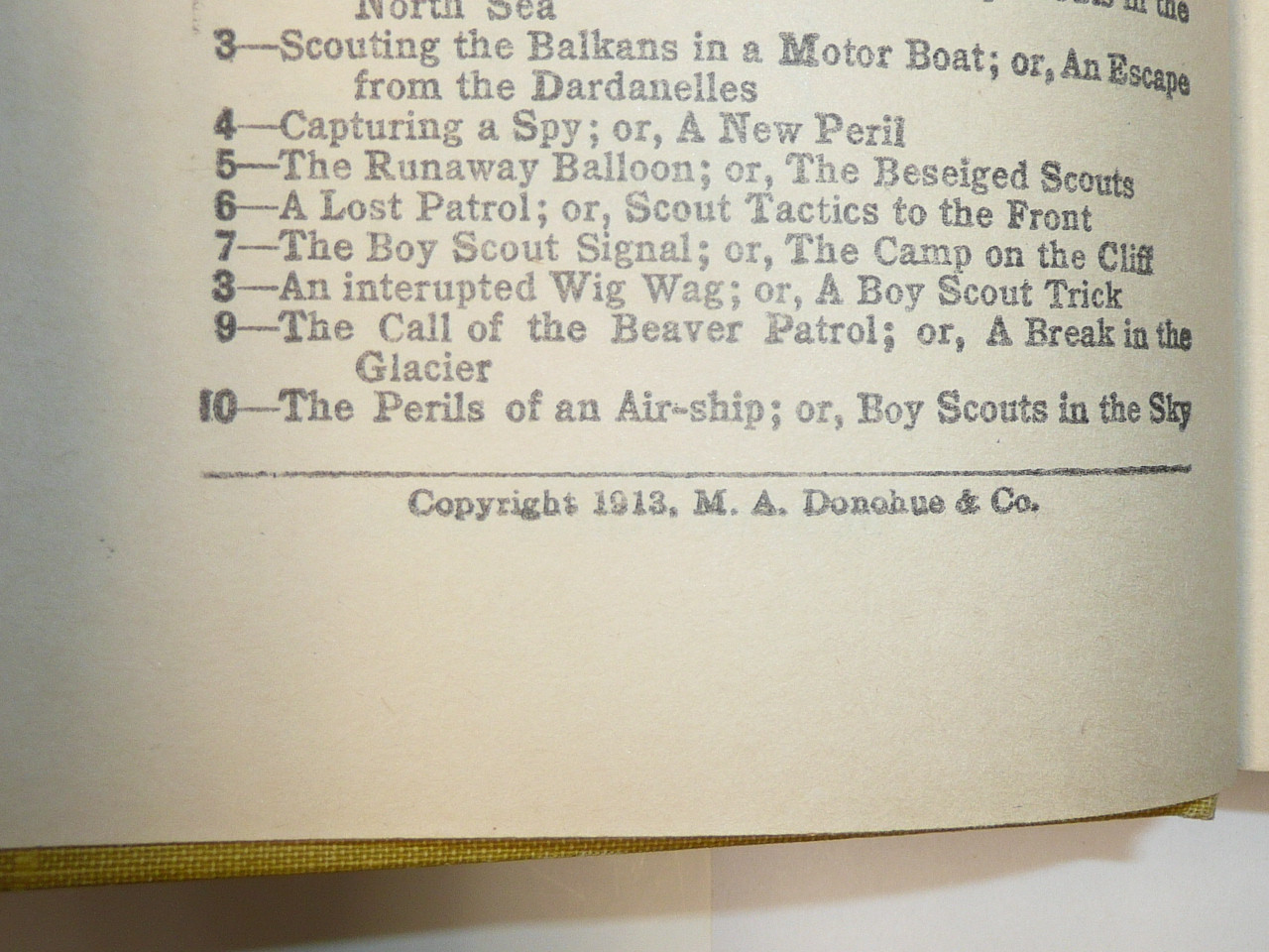 The Call of the Beaver Patrol or A Break in the Glacier, by V. T. Sherman, 1913 First Edition, Hardbound with dust jacket, Boy Scout Story Book