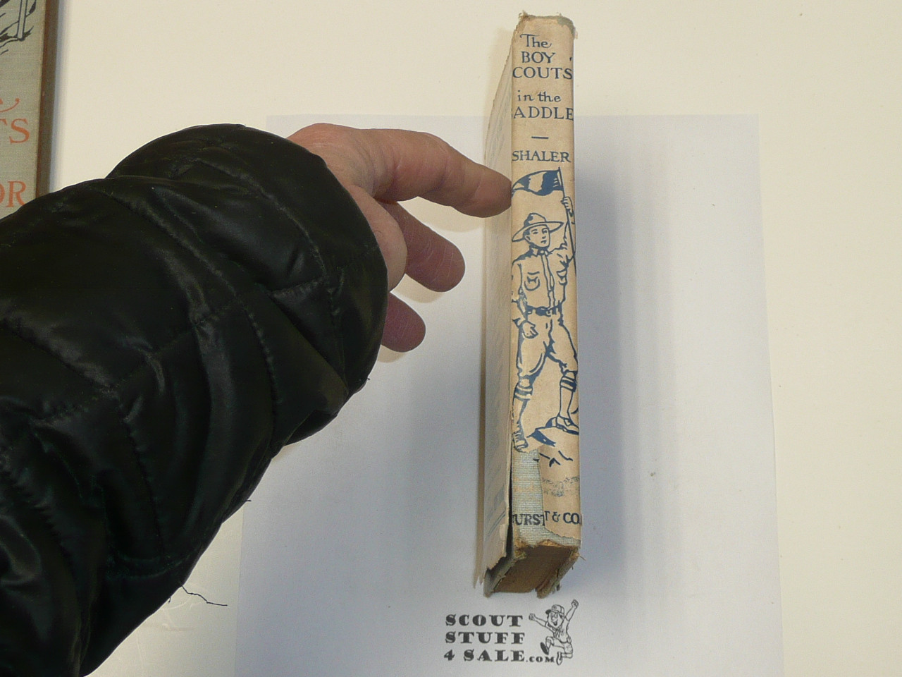 The Boy Scouts in the Saddle, by Robert Shaler, 1914 First Edition, Hardbound with Dust Jacket, Boy Scout Story Book