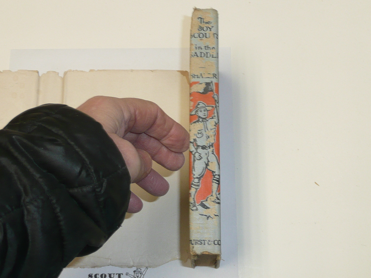 The Boy Scouts in the Saddle, by Robert Shaler, 1914 First Edition, Hardbound with Dust Jacket, Boy Scout Story Book