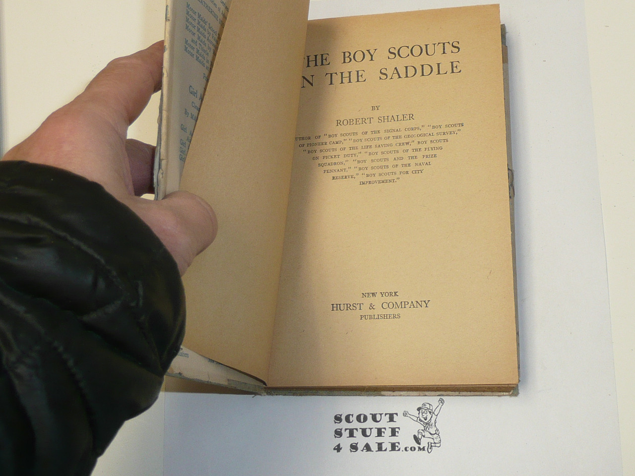The Boy Scouts in the Saddle, by Robert Shaler, 1914 First Edition, Hardbound with Dust Jacket, Boy Scout Story Book