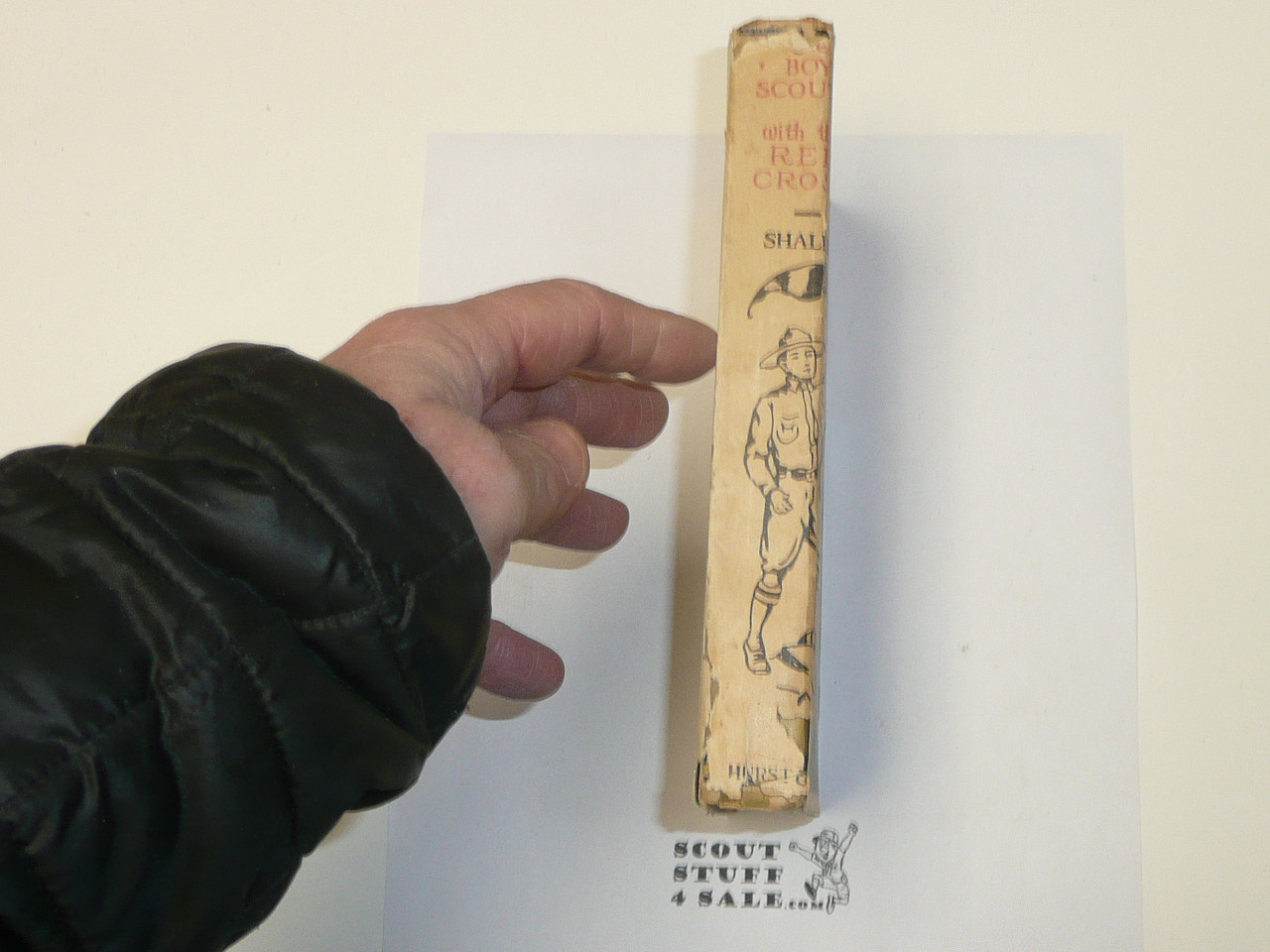 The Boy Scouts With the Red Cross, by Robert Shaler, 1915 First Edition, Hardbound with dust jacket, Boy Scout Story Book