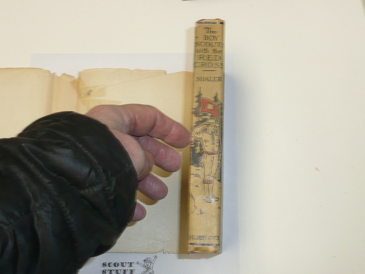 The Boy Scouts With the Red Cross, by Robert Shaler, 1915 First Edition, Hardbound with dust jacket, Boy Scout Story Book