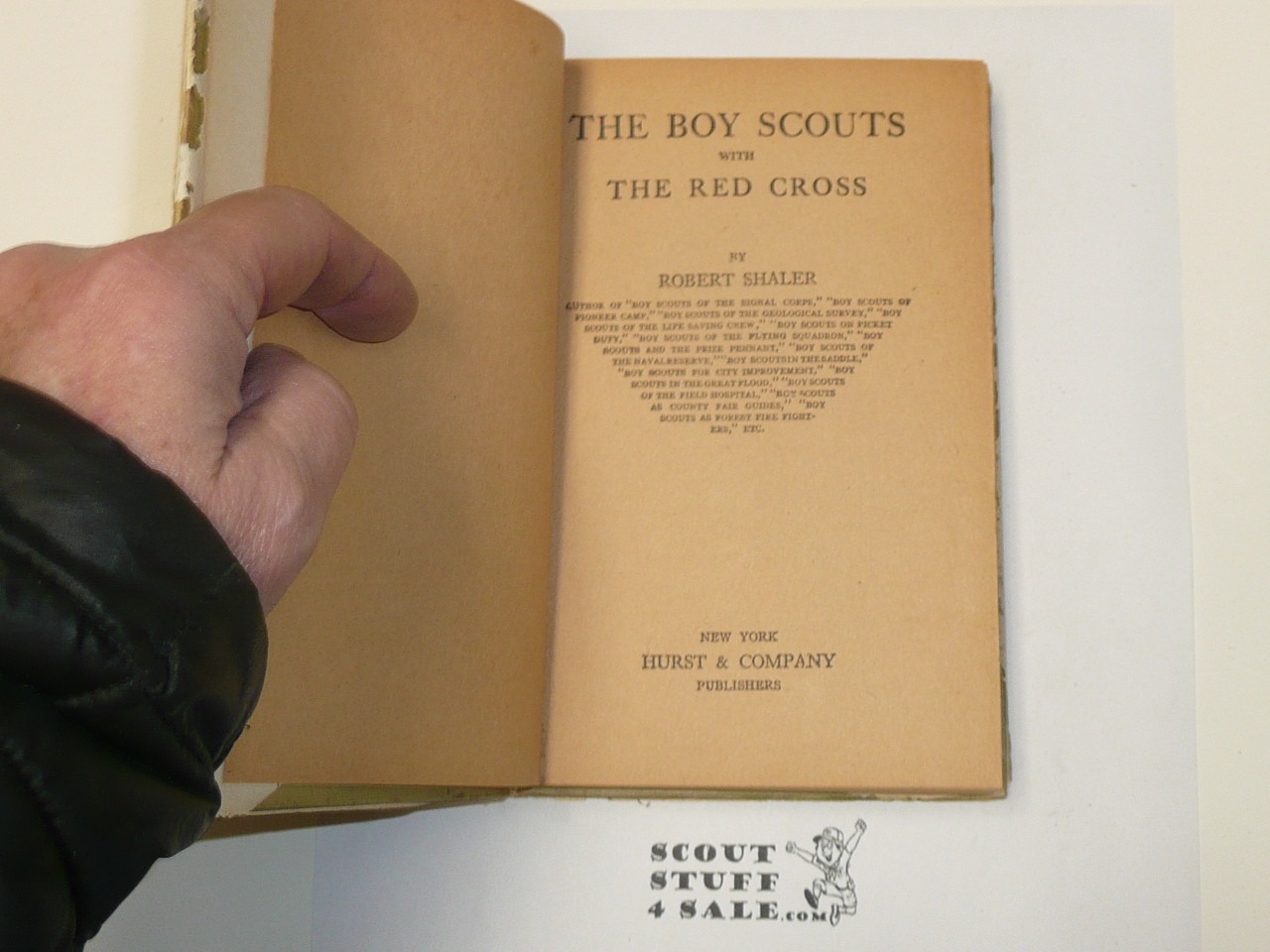 The Boy Scouts With the Red Cross, by Robert Shaler, 1915 First Edition, Hardbound with dust jacket, Boy Scout Story Book