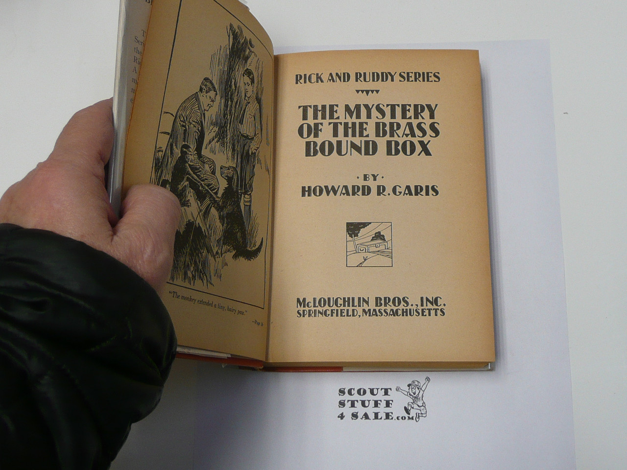 The Secret of the Brass Bound Box, by Howard R. Garis, 1930 First Edition, Hardbound with dust jacket, Boy Scout Story Book