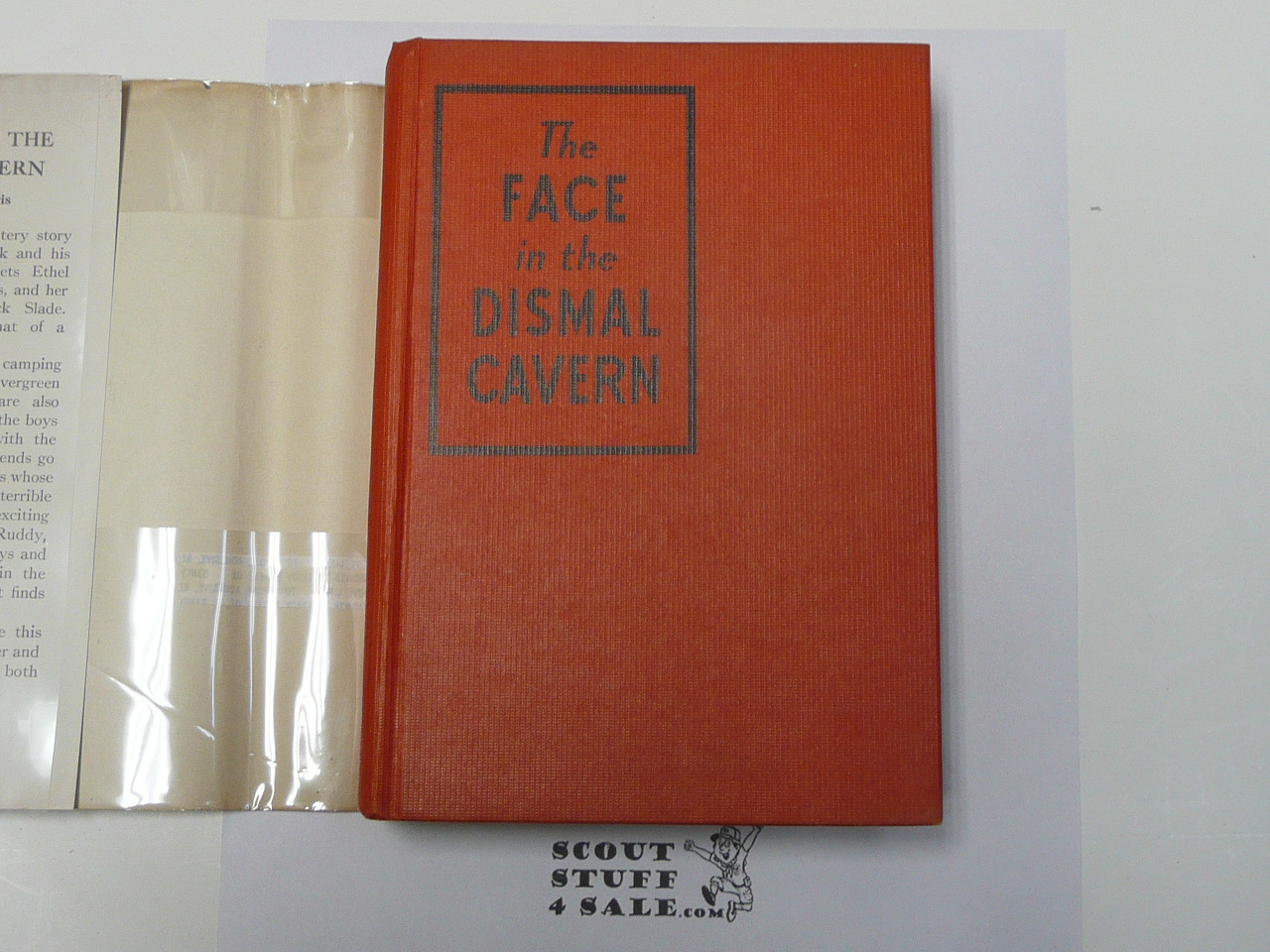 The Face in the Dismal Cavern, by Howard R. Garis, 1937 First Edition, Hardbound with dust jacket, Boy Scout Story Book