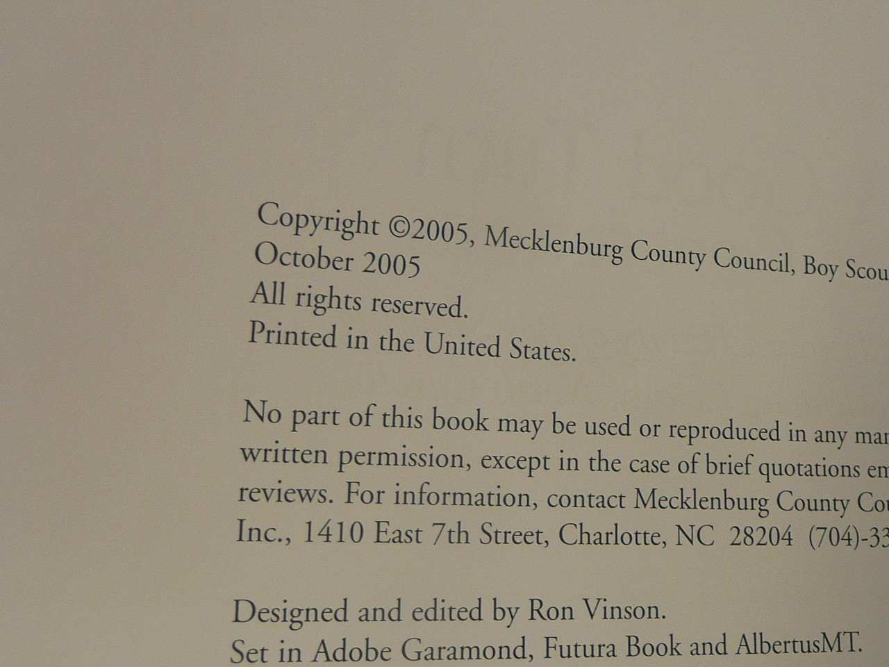 A Good Turn for Generations, An Illustrated History of Scouting in Mecklenburg County North Carolina, Mecklenburg County Council, by Richard Shields, 2005, Hardbound with dust jacket