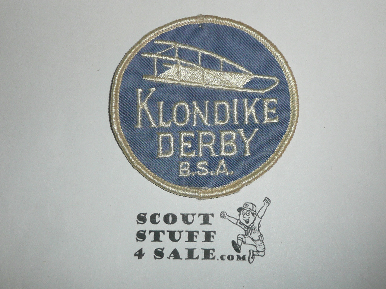 Klondike Derby Patch, Generic BSA Issue, blue twill with wht r/e