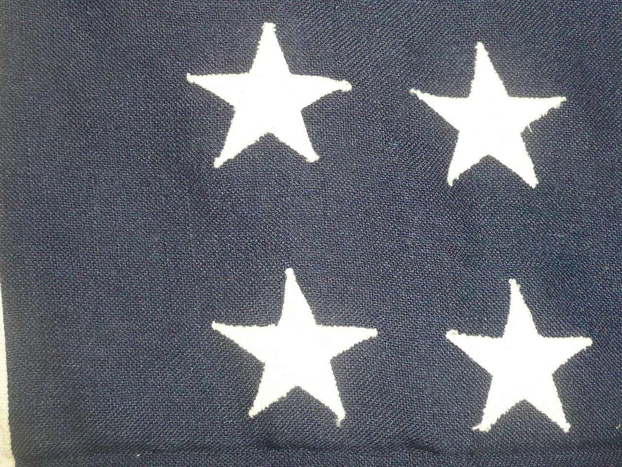 Original 48 star United States Flag, sewn stripes and stars, Linen material, some small holes, 3' x 5', FLG5
