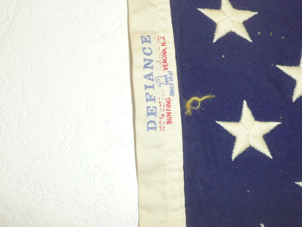 Original 50 star United States Flag, sewn stripes and embroidered stars, 3'x5', FLG10