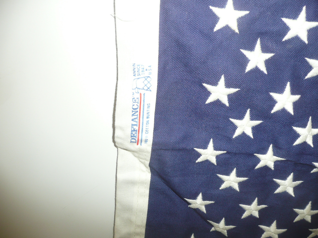 Original 50 star United States Flag, sewn stripes and embroidered stars, 2'x3', FLG13