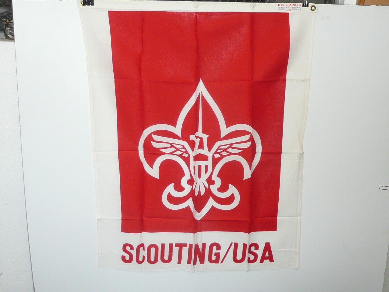 1970's SCOUTING / USA Flag - Banner, 28" x 35", MINT condition
