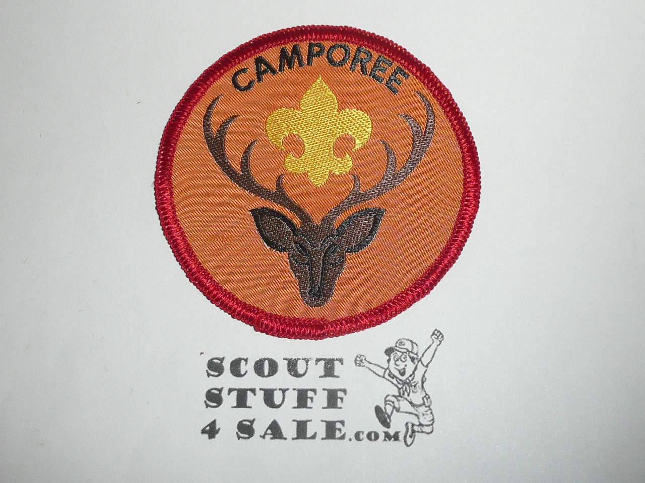 Camporee Woven Patch, Generic BSA issue, org with red r/e bdr