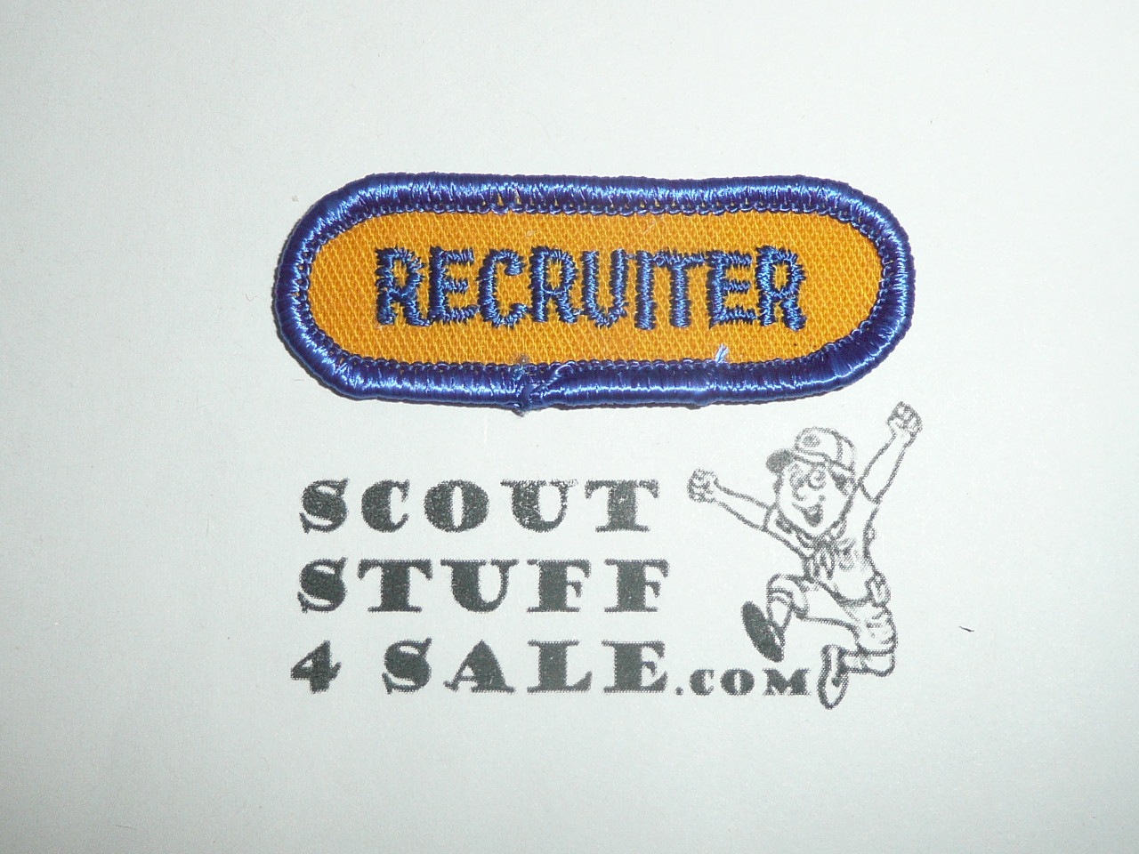 Recruiter Patch, BSA Generic Issue, orange twill with blue r/e bdr