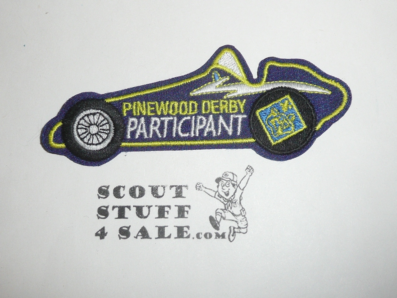 Pinewood Derby Participant Patch, Generic BSA Cub Scout Patch, car cutout