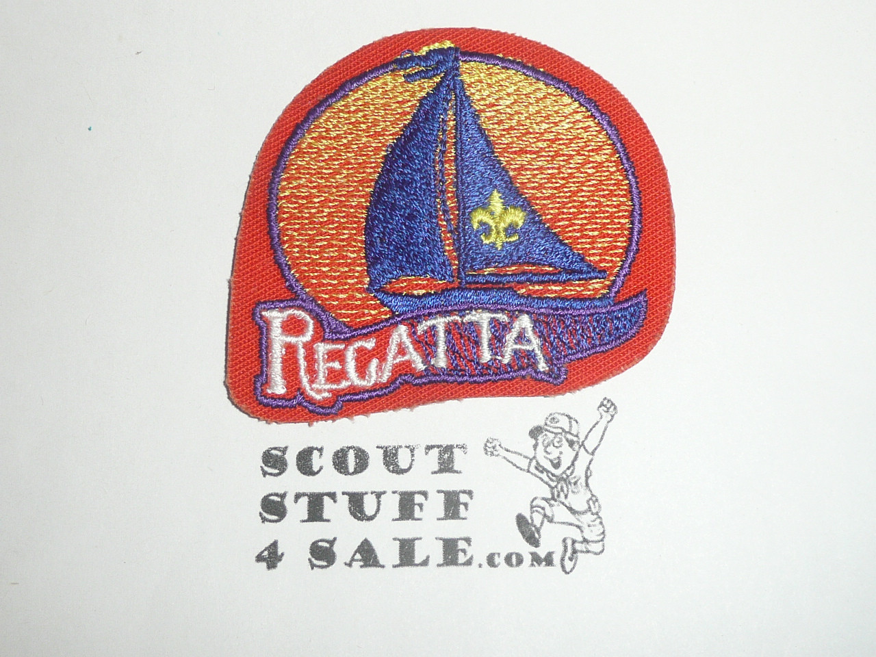 Regatta Patch, Generic BSA Cub Scout Patch, orange twill