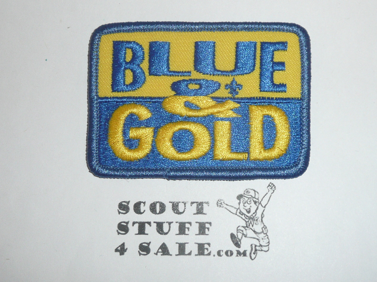 Blue & Gold Dinner Patch, Generic BSA Cub Scout Patch, yellow twill with blue r/e