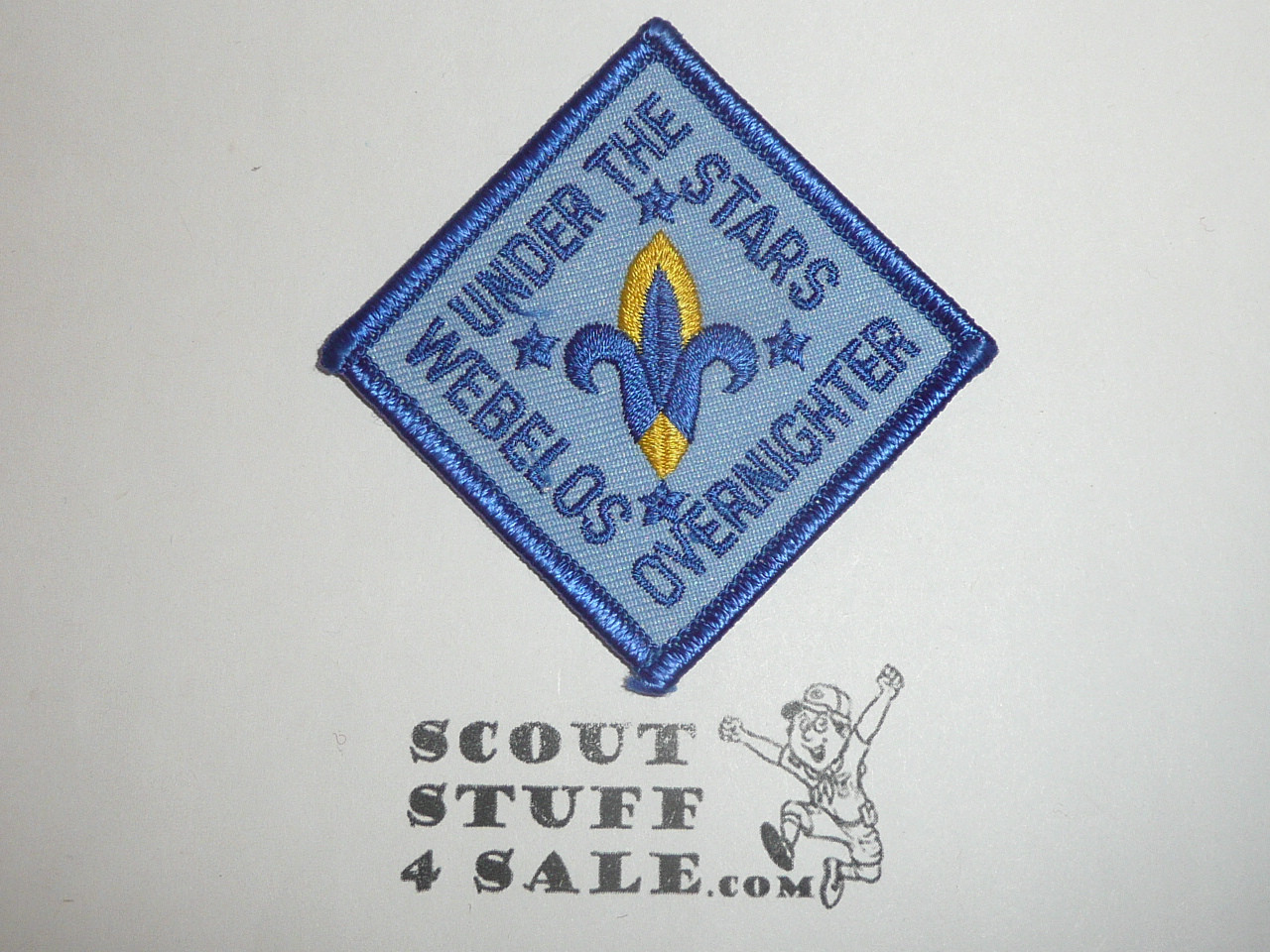 Webelos Overnighter Patch, Generic BSA Cub Scout Patch, under the stars