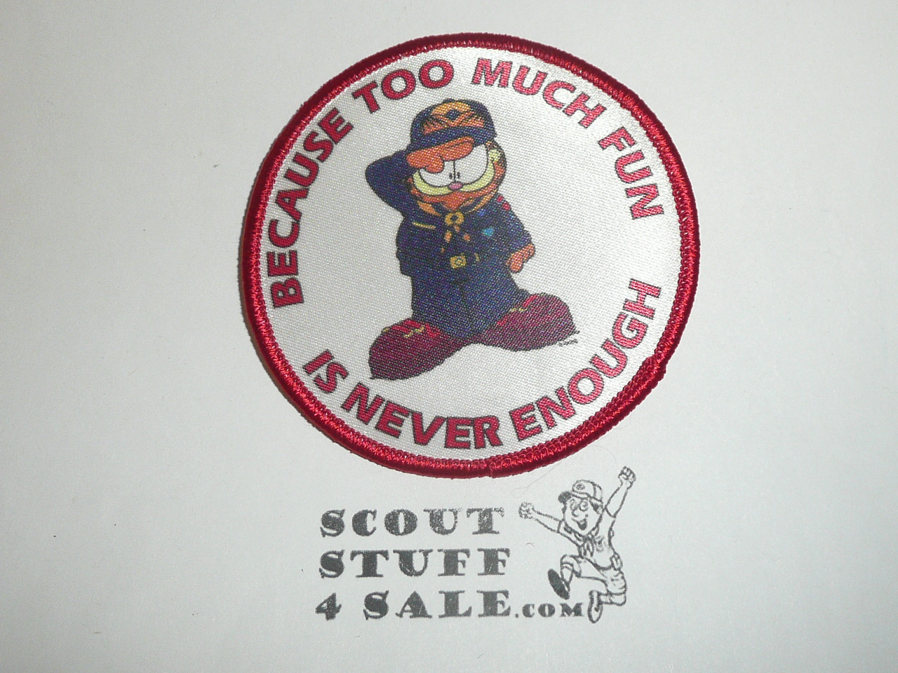 Because Too Much Fun is Never Enough, Generic BSA Cub Scout Patch, Garfield