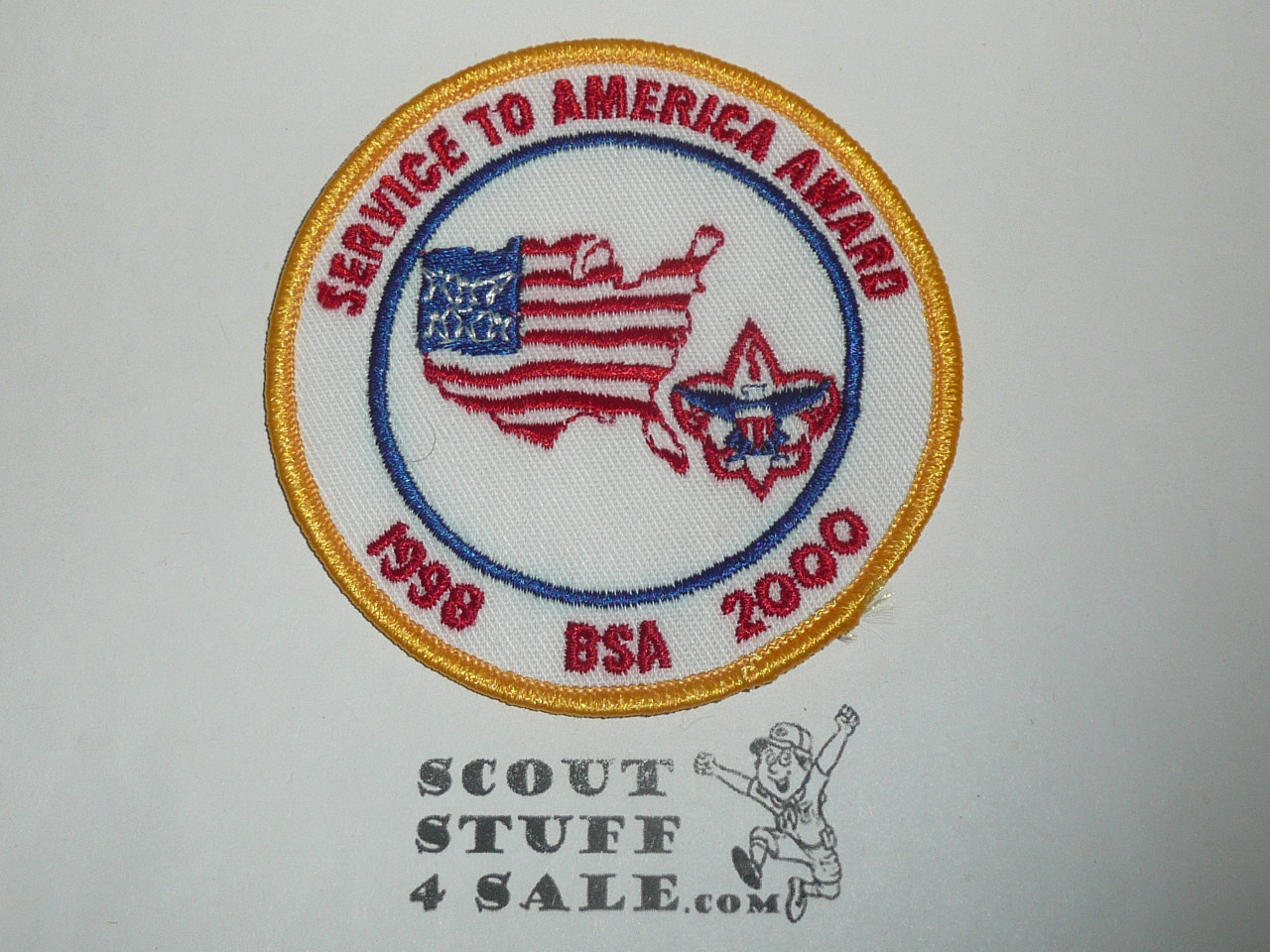 Service to America Award 1998 2000 Patch, Generic BSA Patch