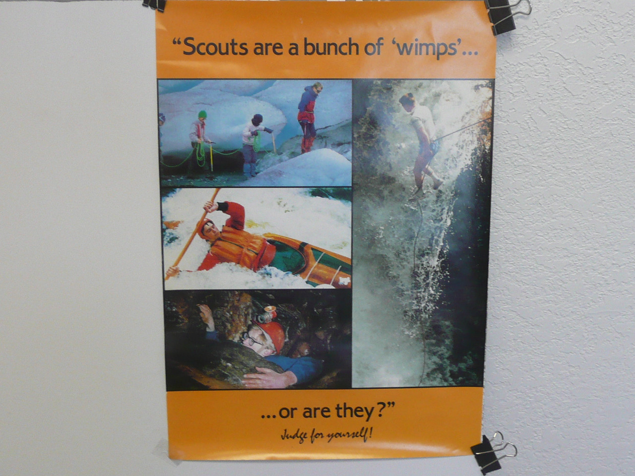 Scouts are a bunch of wimps...or are they?, British Recruiting Poster, 12" x 16.5", #P5
