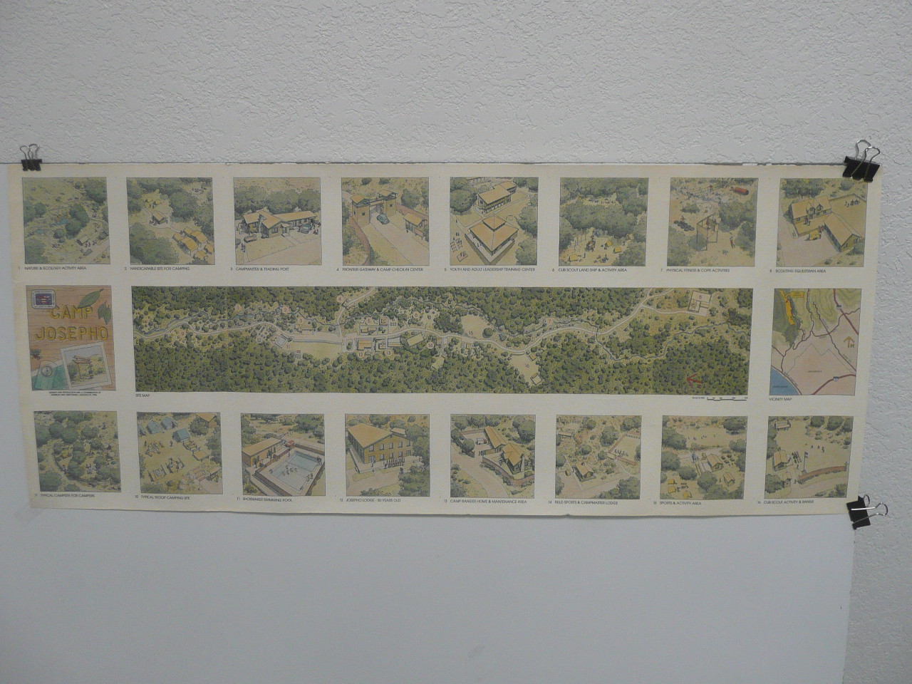 Camp Josepho Development Poster, Western Los Angeles County Council, 1990, 37" x  15.25", The Camp Burned in the Palisades Fire in 2025, #P23