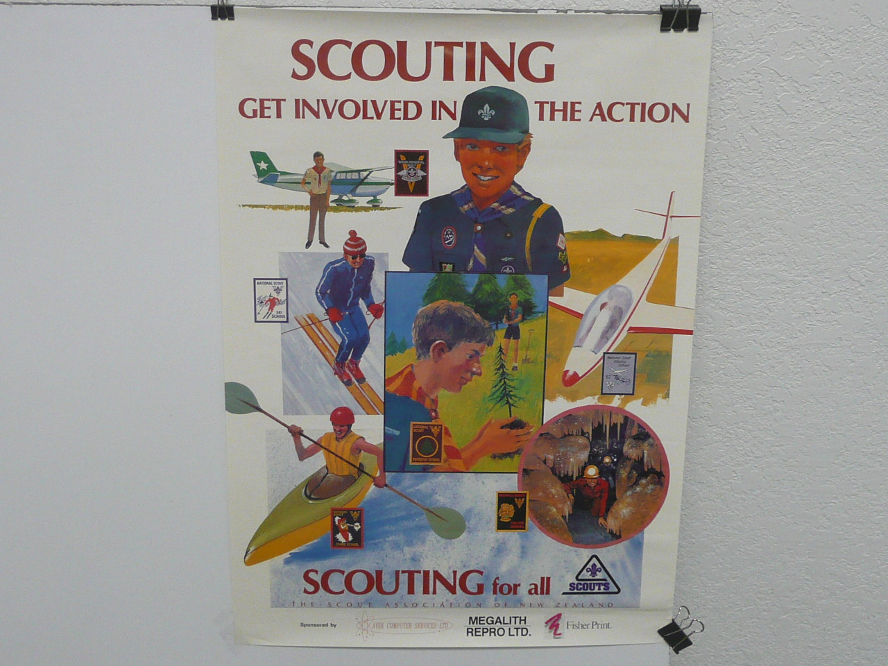 Scouting Get Involved in the Action, New Zealand Recruiting Poster, 16.5" x 23", #P31