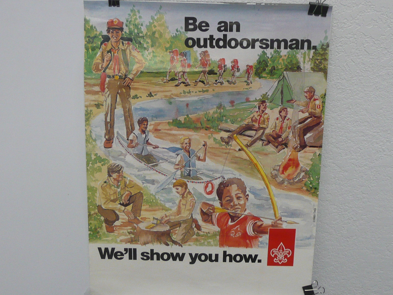 Be An Outdoorsman - We'll Show You How, Recruiting Poster, 1985, 17." x 22", #P36