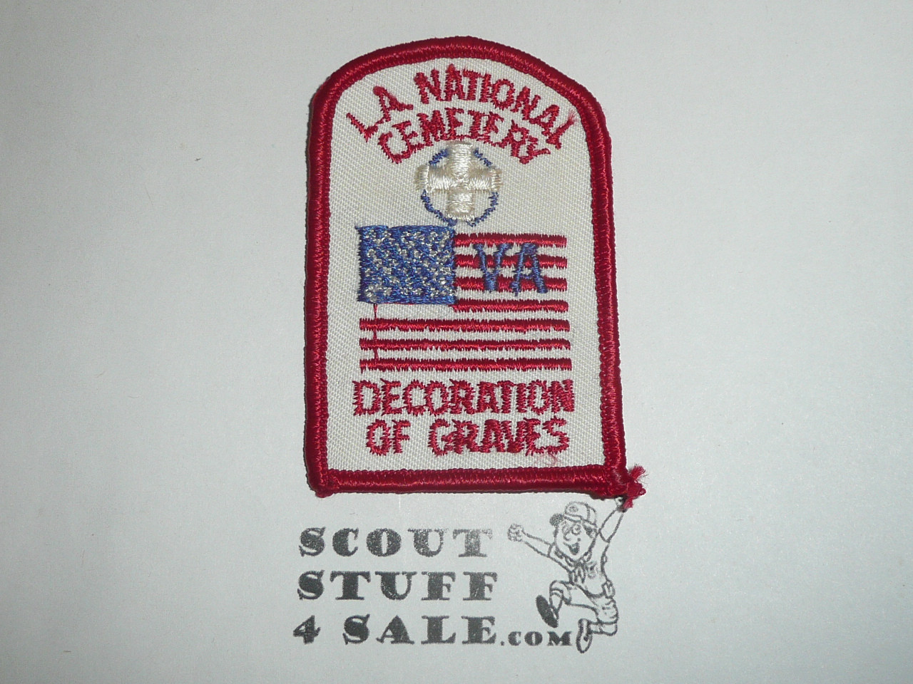 Los Angeles National Cemetery Grave Decoration Patch, Los Angeles Area and Western Los Angeles County Councils, No Year 1980's, Christian/Catholic