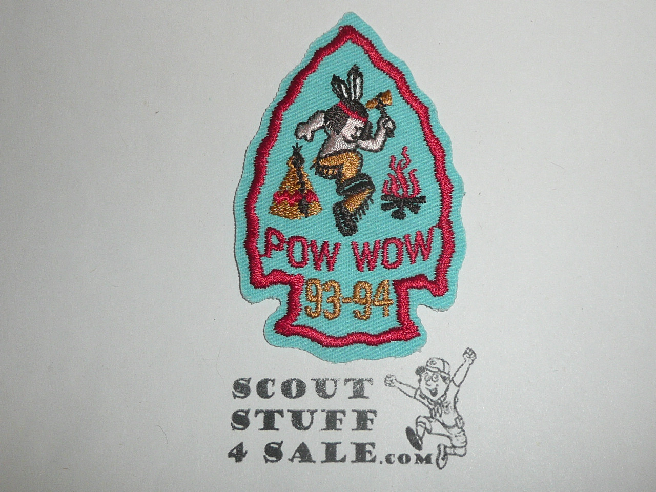 Cub Pow Wow Patch, Generic BSA Cub Scout Patch, 1993-94, indian