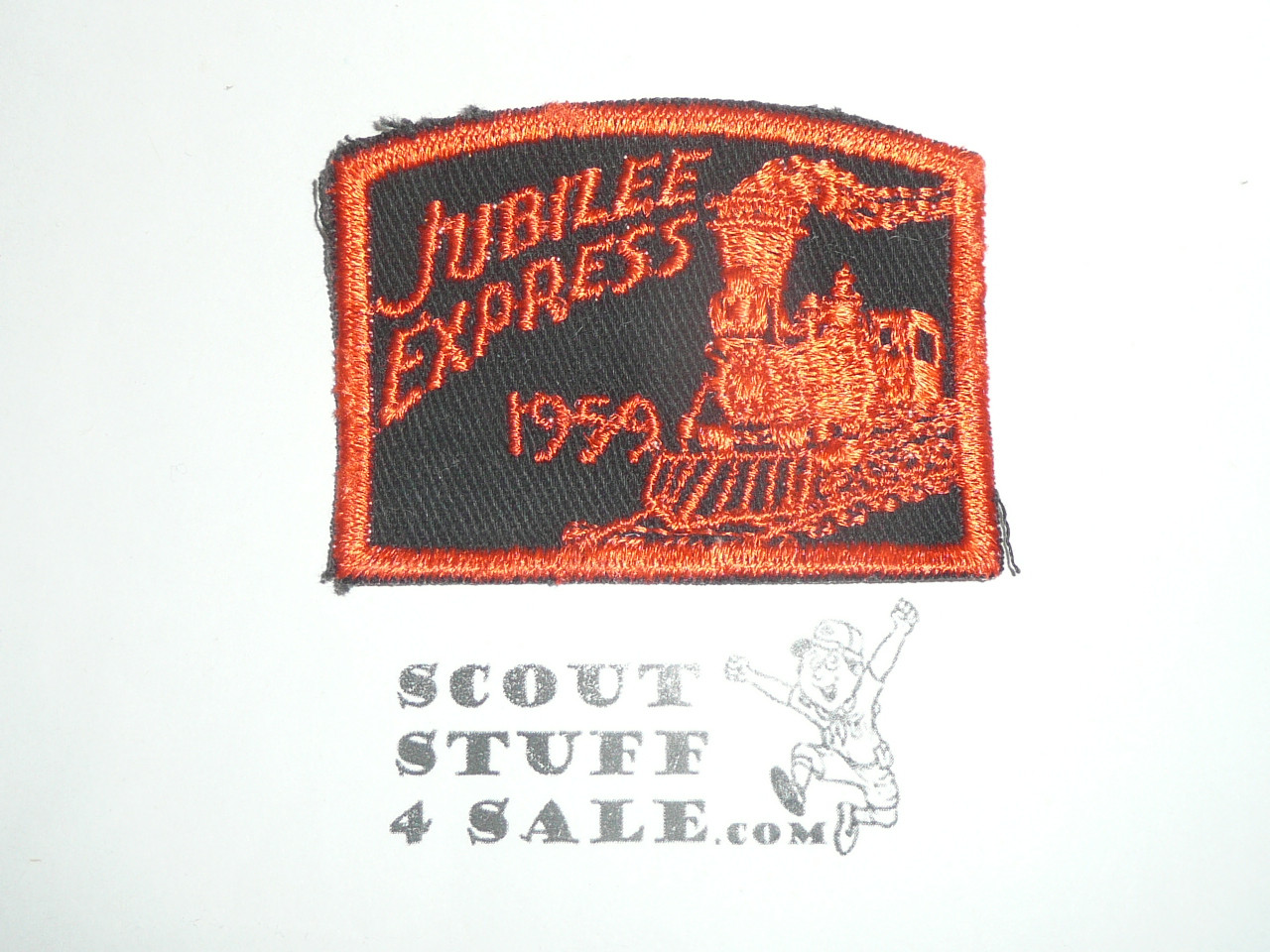 Jubilee Express 1959 Patch, Generic BSA issue, black twill with orange c/e bdr