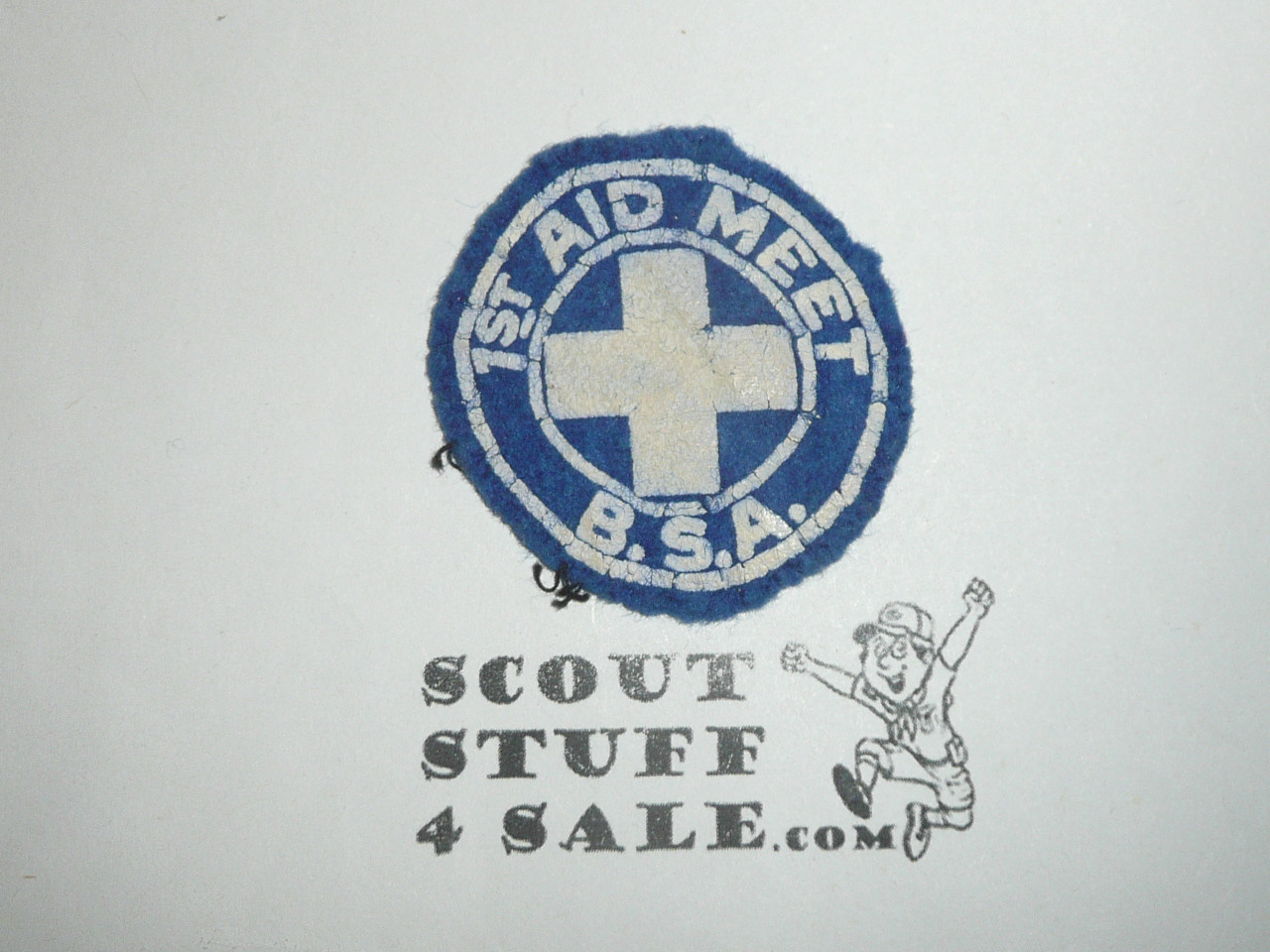 First Aid Meet BSA Felt Patch, Generic BSA issue, used
