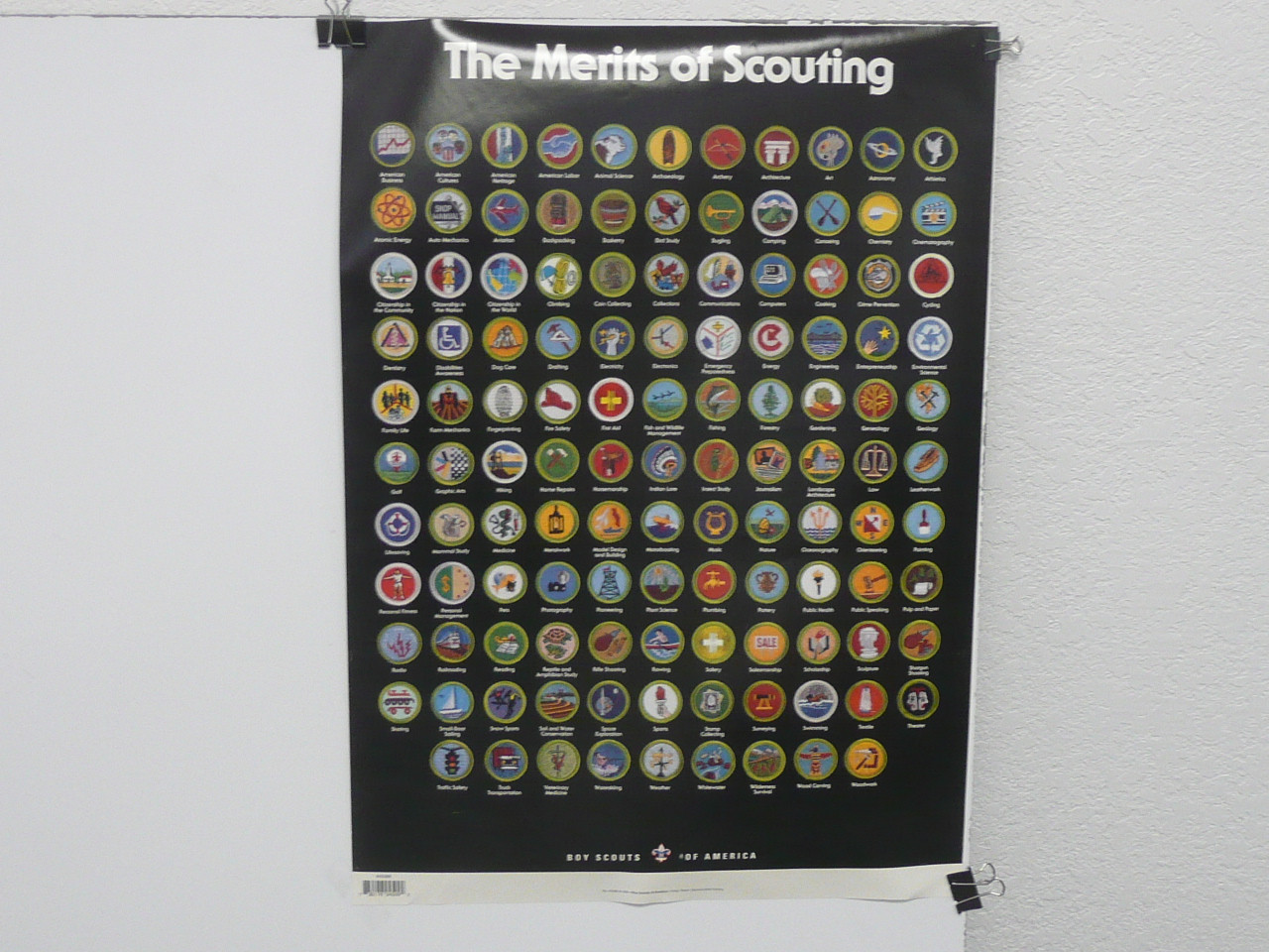 The Merits of Scouting Poster, Merit Badges, 2000, 18" x 25", #P62