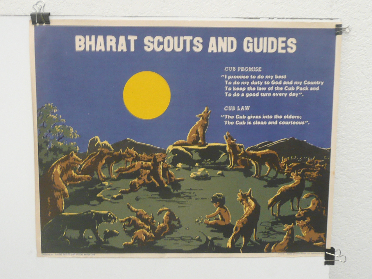 Bharat Scouts and Guides Promise and Law Poster, 17.5" x 22", #P63