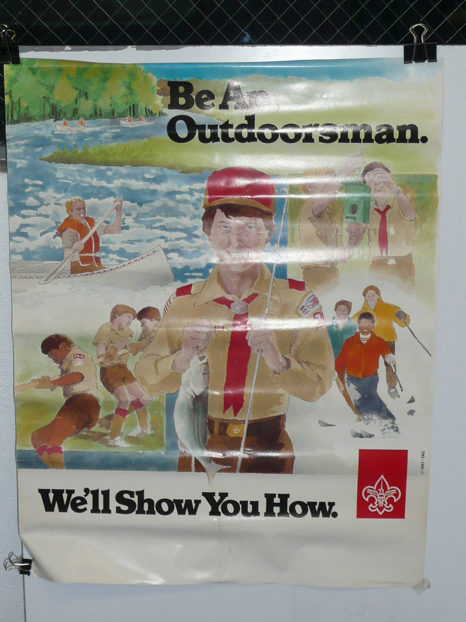 Be An Outdoorsman - We'll Show You How, Recruiting Poster, 1987, 17." x 22", #P77