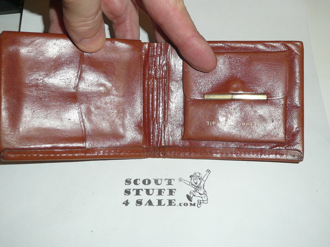 1960's Cub Scout Leather Wallet, used