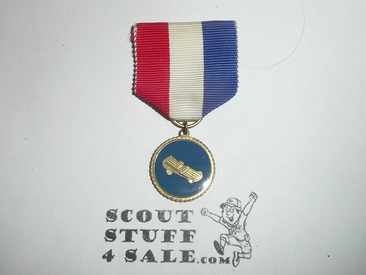 Pinewood Derby Cub Scout Medal, Blue Enamel