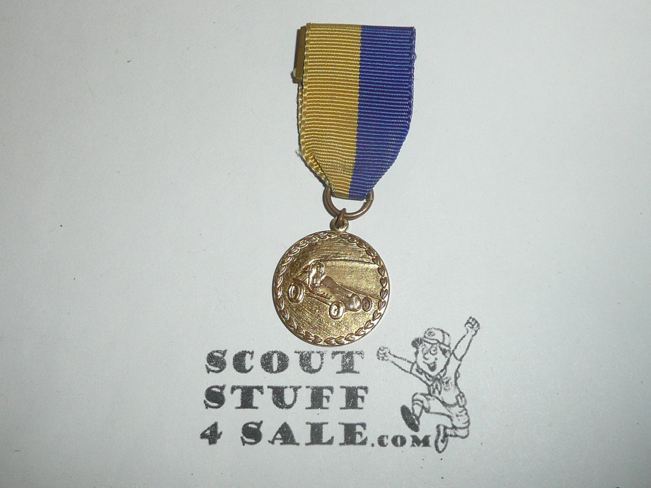 Pinewood Derby Cub Scout Medal, Gold Color