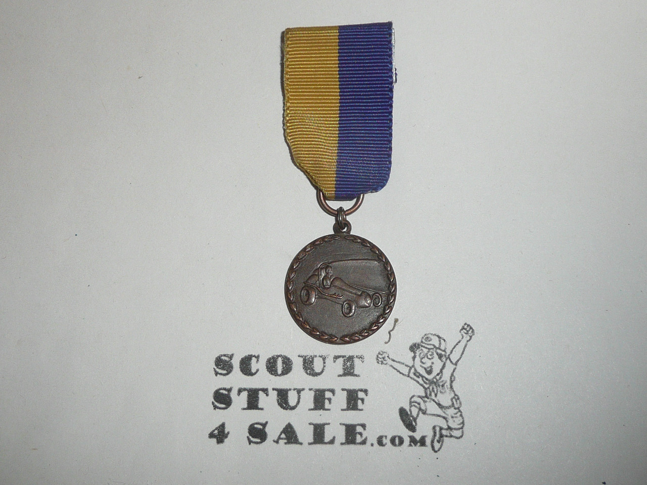 Pinewood Derby Cub Scout Medal, Bronze Color