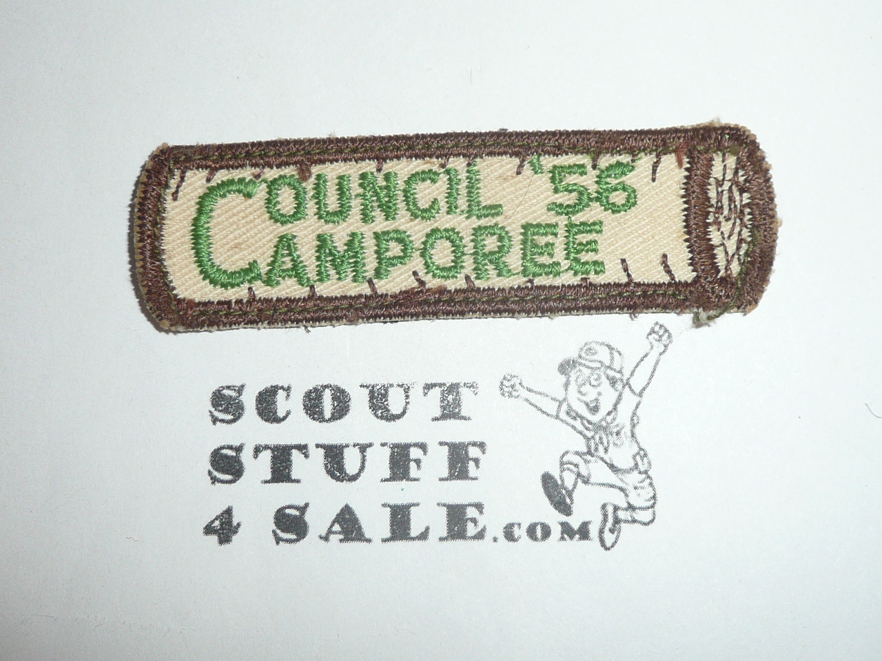 1956 Camporee Patch, Generic BSA issue, Log Segment Design