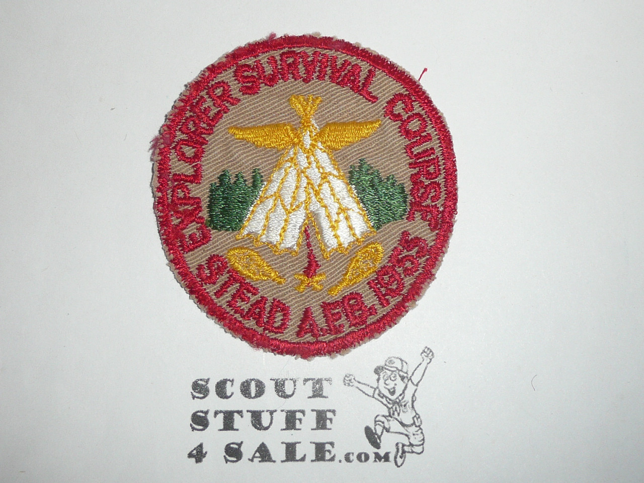 1955 Region Twelve (12) Explorer Survival Course Patch, Stead Air Force Base, used