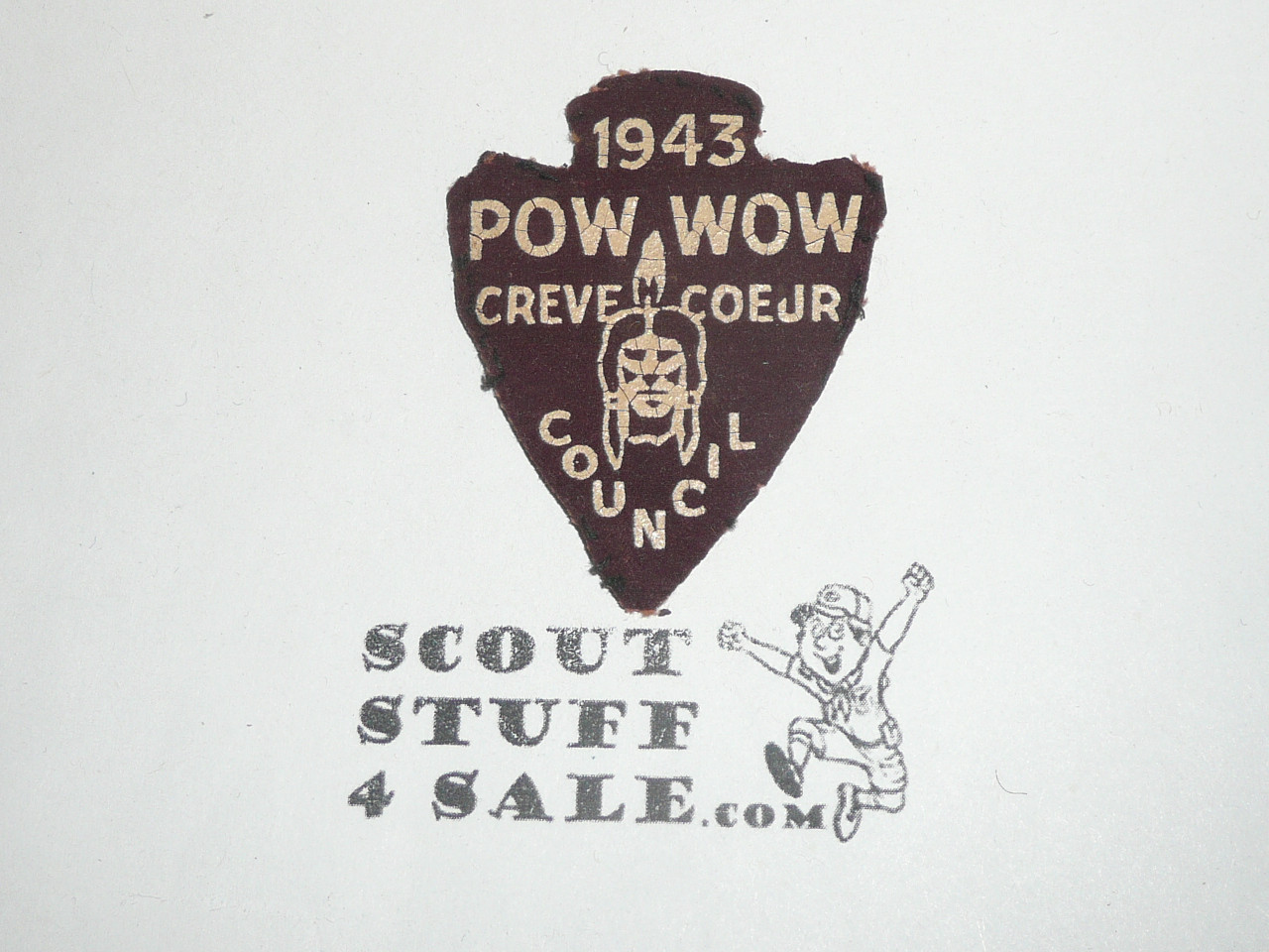 1943 Creve Coejr Council Pow Wow Felt Patch