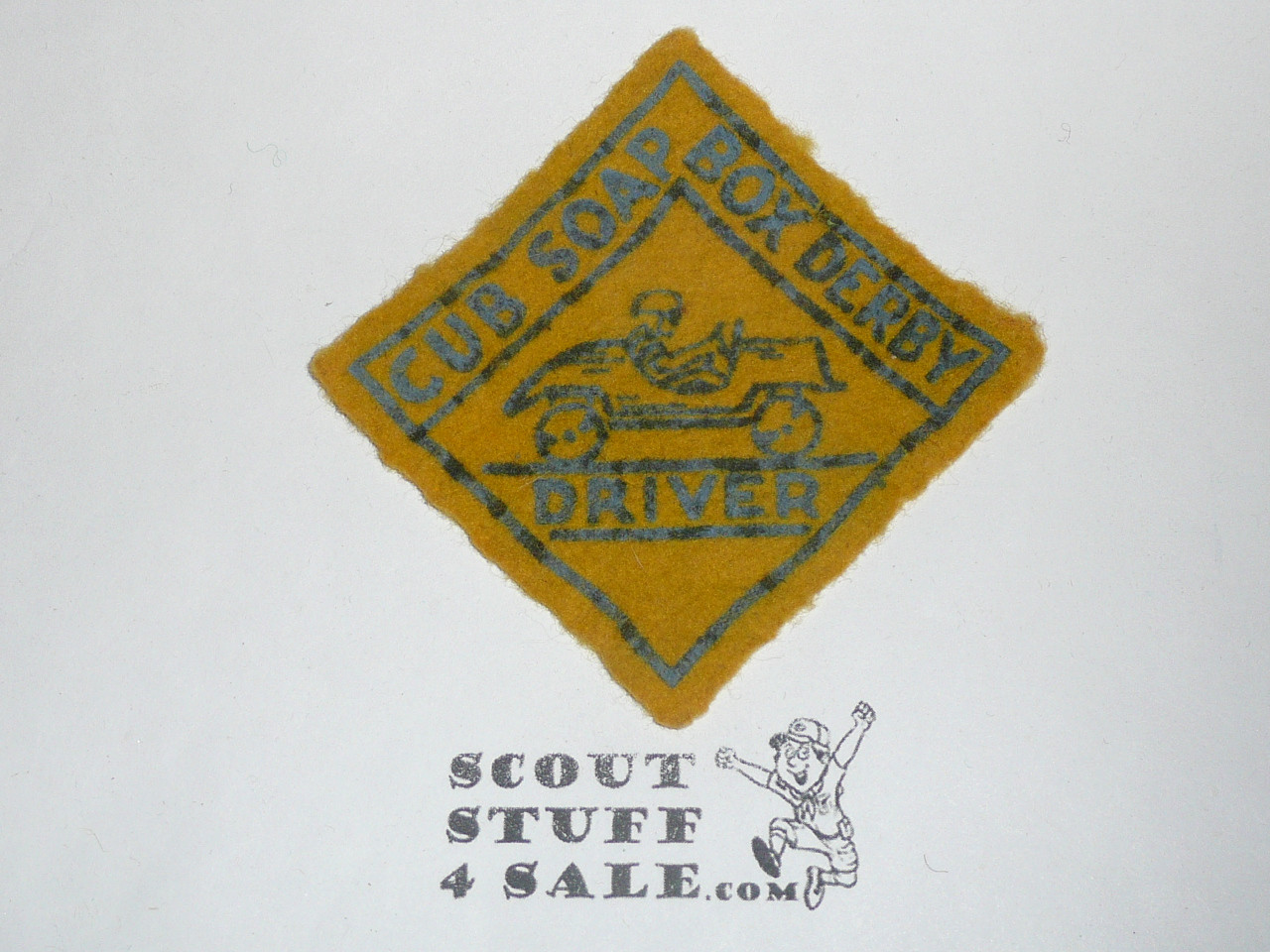 1950's Generic BSA Cub Soap Box Derby Driver Felt Patch