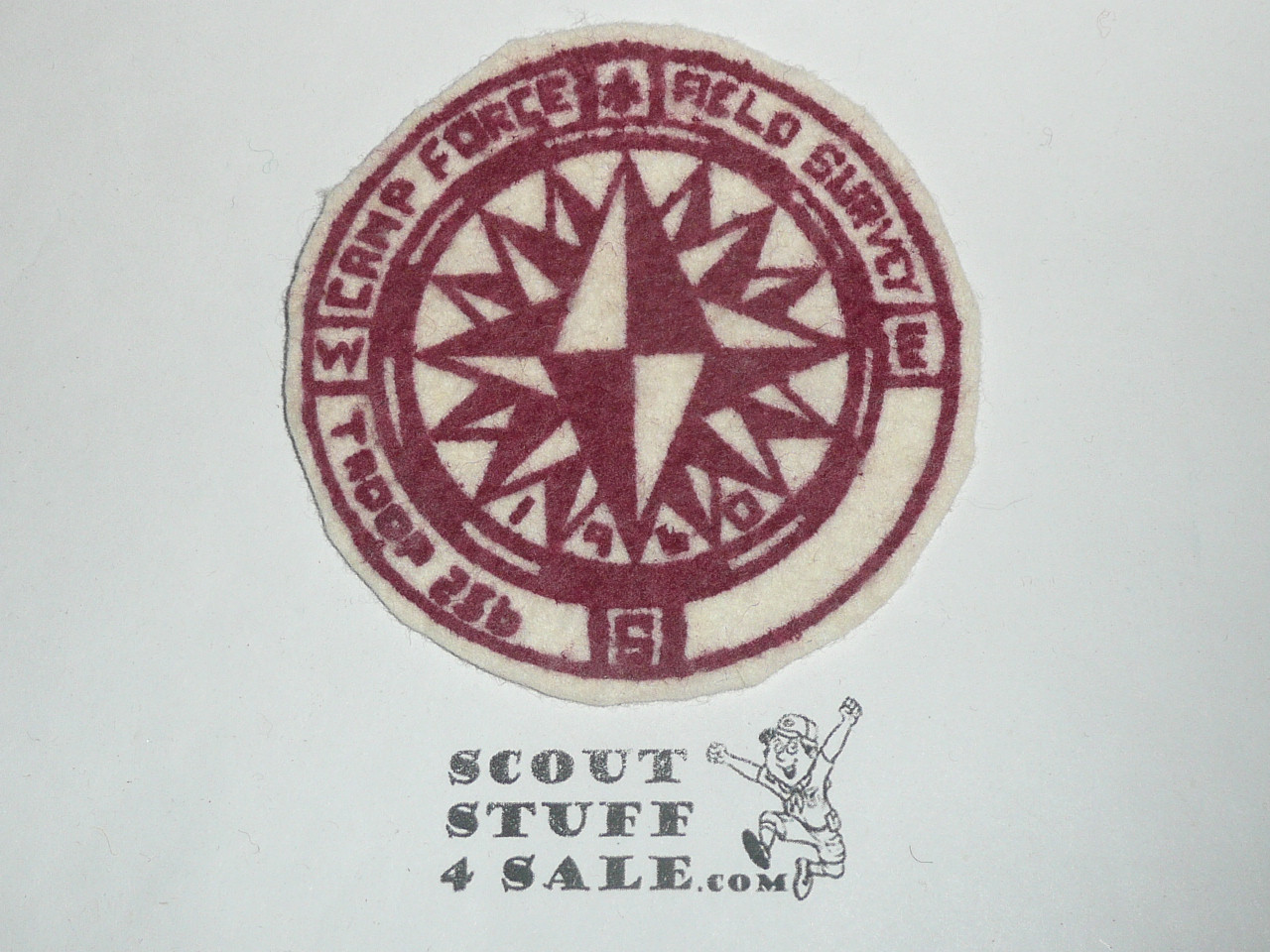 1960 Camp Force Field Survey, Troop 256, Felt Patch