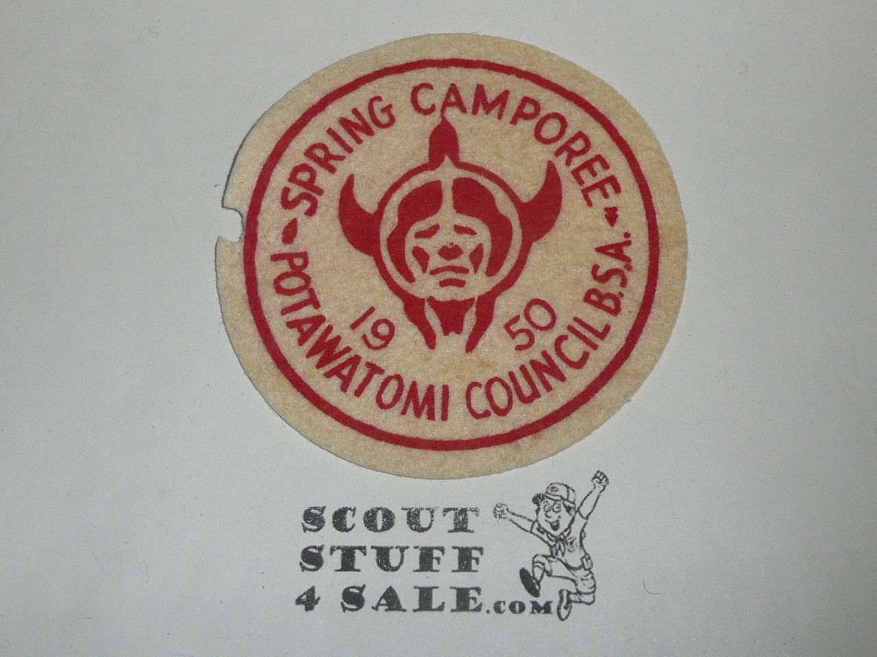 1950 Potawatomi Council Spring Camporee Felt Patch
