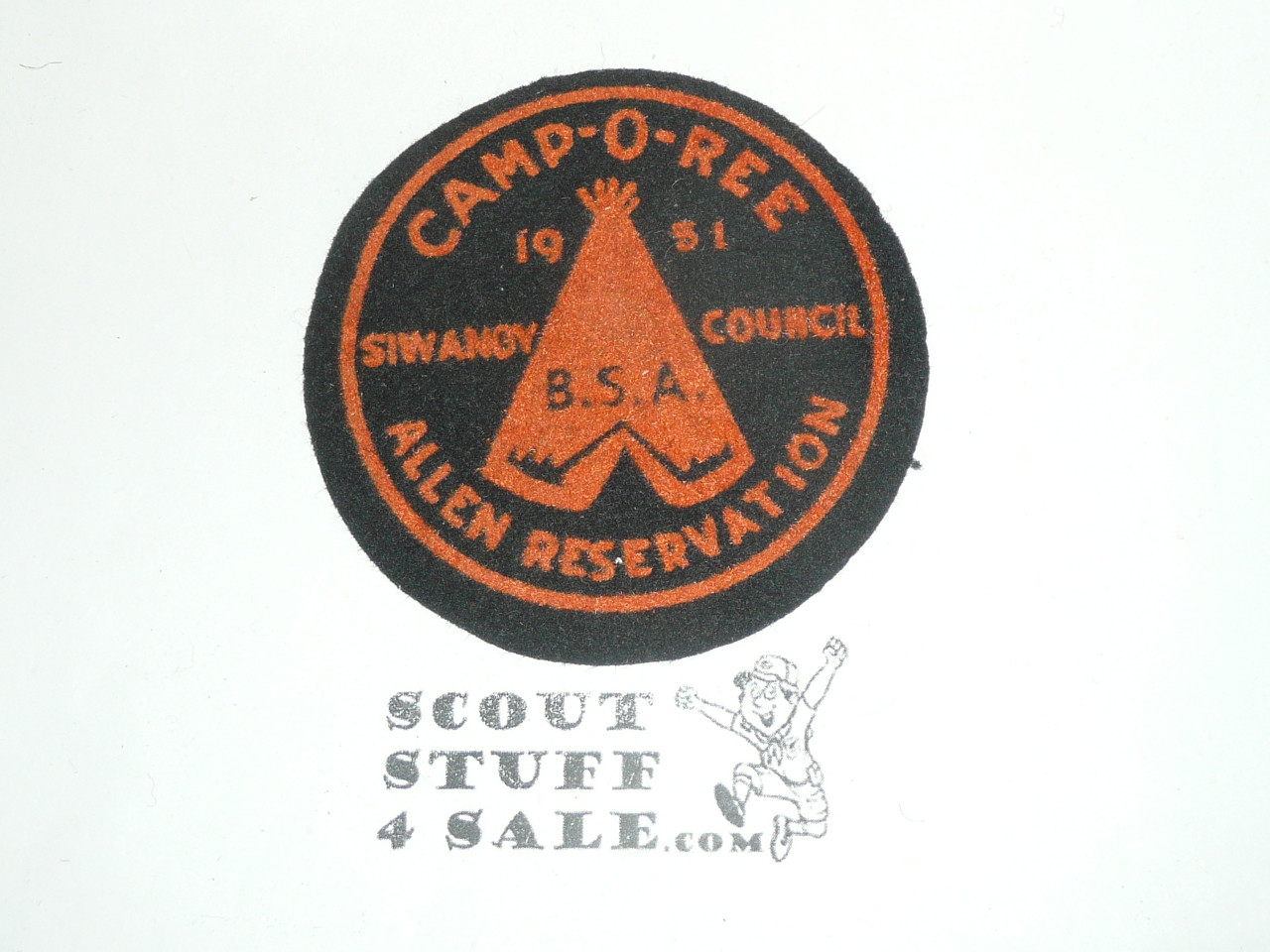 1951 Siwanoy Council Allen Reservation Camp-O-Ree Felt Patch