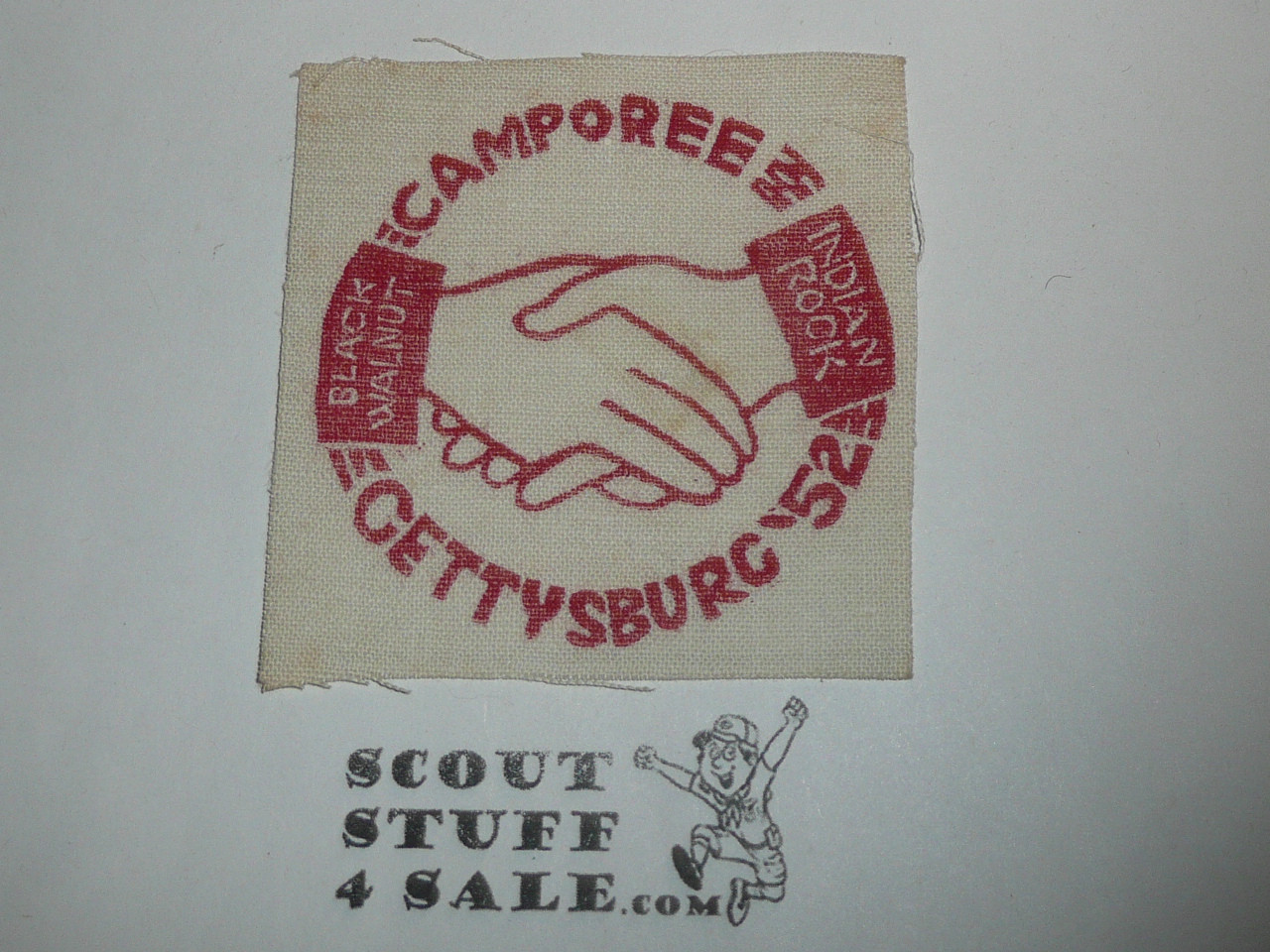 1952 Gettysburg Camporee Patch, printed on cloth